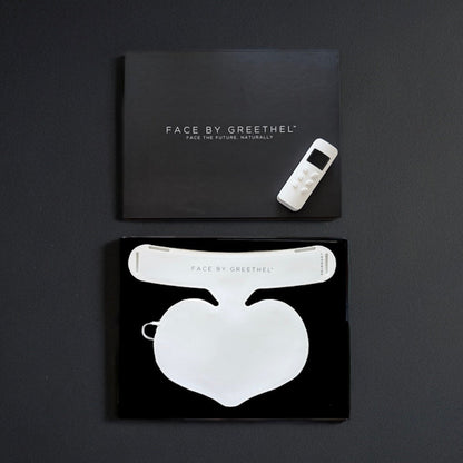 LED Neck &amp; Décolletage Mask designed to deliver light therapy to the neck and chest area, helping to reduce wrinkles, improve skin tone, and promote collagen production