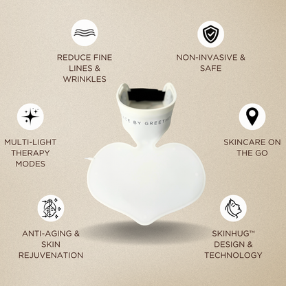 LED Neck and Decolletage Mask - Achieve youthful, glowing skin from home. Non-invasive, gentle, and effective for anti-aging.
